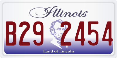 IL license plate B292454