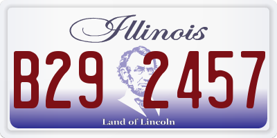 IL license plate B292457