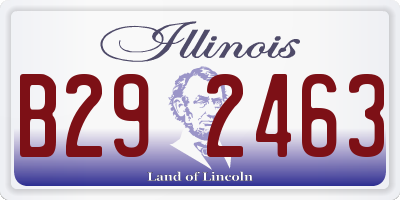 IL license plate B292463