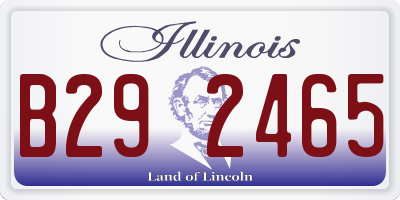IL license plate B292465
