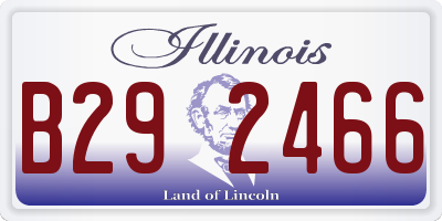 IL license plate B292466