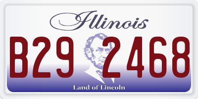 IL license plate B292468