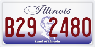 IL license plate B292480