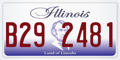 IL license plate B292481