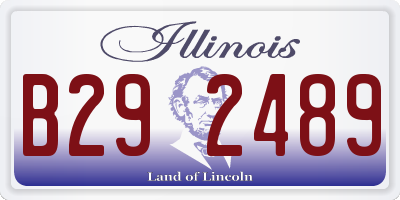 IL license plate B292489