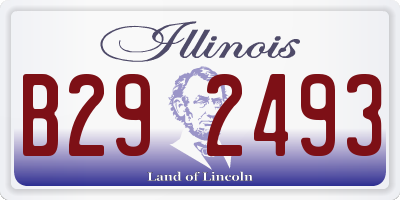 IL license plate B292493