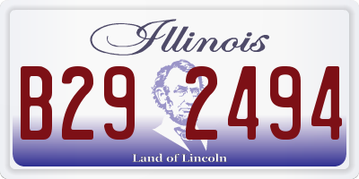 IL license plate B292494