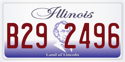 IL license plate B292496