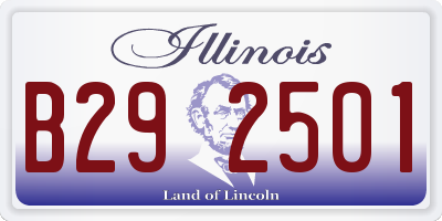 IL license plate B292501