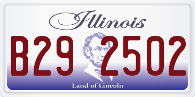 IL license plate B292502