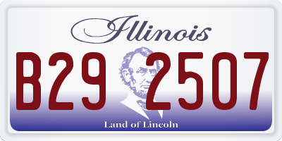 IL license plate B292507