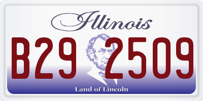 IL license plate B292509