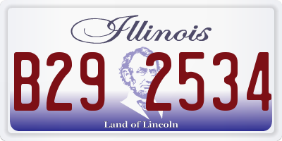 IL license plate B292534