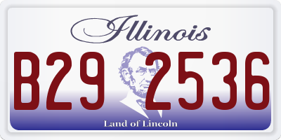 IL license plate B292536