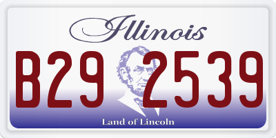 IL license plate B292539