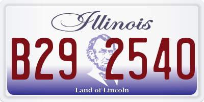 IL license plate B292540
