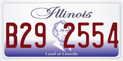 IL license plate B292554