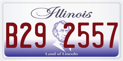 IL license plate B292557