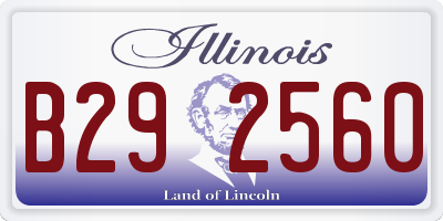 IL license plate B292560