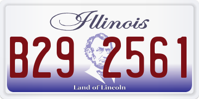 IL license plate B292561