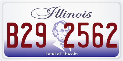 IL license plate B292562