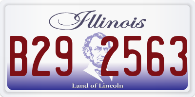 IL license plate B292563
