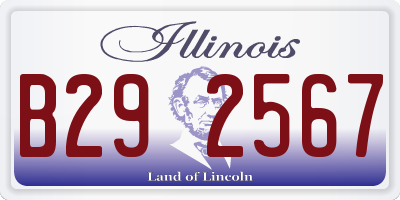 IL license plate B292567