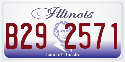 IL license plate B292571