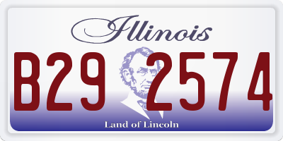 IL license plate B292574
