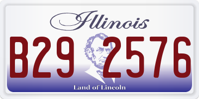 IL license plate B292576