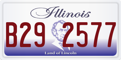 IL license plate B292577
