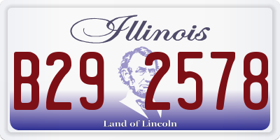 IL license plate B292578