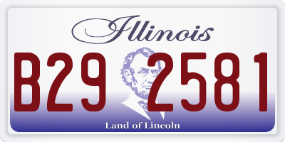 IL license plate B292581