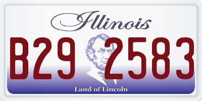 IL license plate B292583