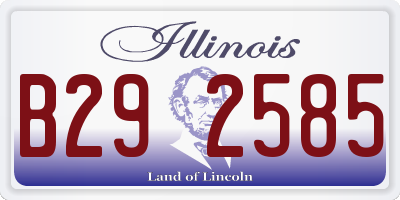 IL license plate B292585