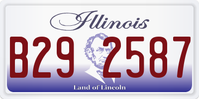 IL license plate B292587