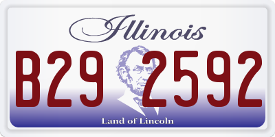 IL license plate B292592