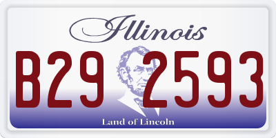 IL license plate B292593