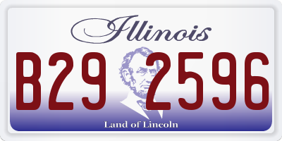 IL license plate B292596