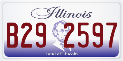 IL license plate B292597