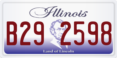 IL license plate B292598