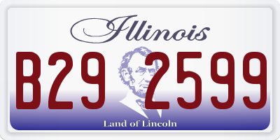 IL license plate B292599