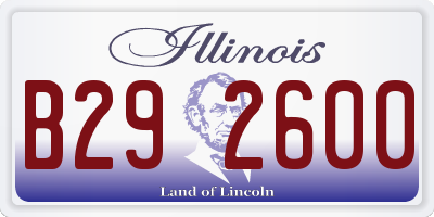 IL license plate B292600