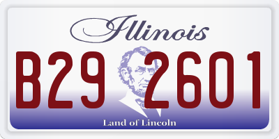 IL license plate B292601