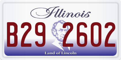IL license plate B292602