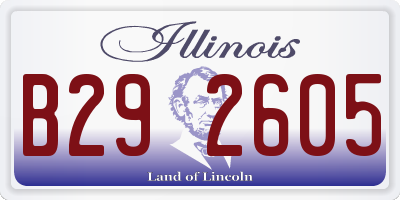 IL license plate B292605