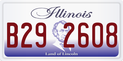 IL license plate B292608