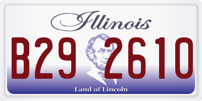 IL license plate B292610