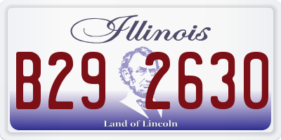 IL license plate B292630