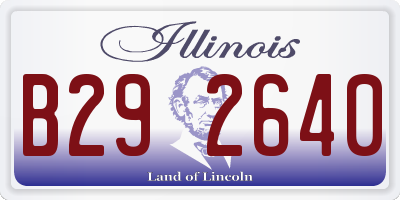 IL license plate B292640